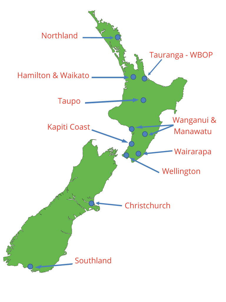 Map of New Zealand